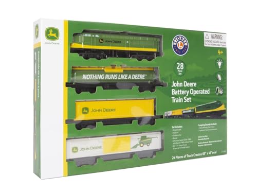 Lionel John Deere Miniatur Spielfertiges Set, batteriebetriebener Modelleisenbahn, Mehrfarbig von Lionel