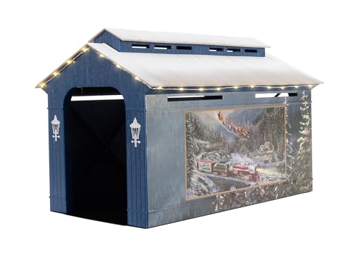 Lionel Thomas Kinkade Christmas Plug Expand Play O Gauge Model Train Covered Bridge von Lionel