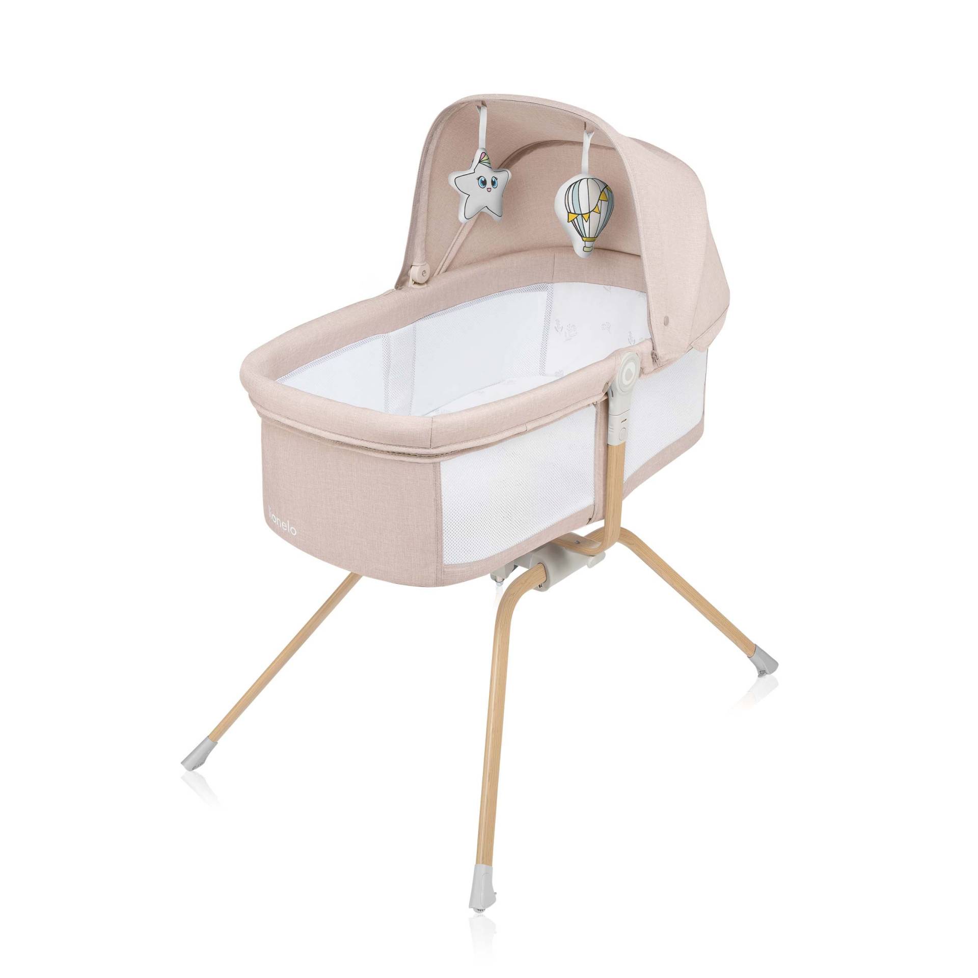 Lionelo Malin Evo Beistellbett, Beige Natural von Lionelo