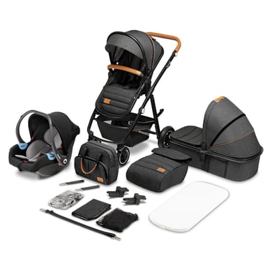 lionelo Kombikinderwagen Amber 3 in 1 Grey Graphite von Lionelo