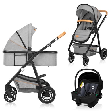 lionelo Kombikinderwagen Amber 3 in 1 grey stone von Lionelo