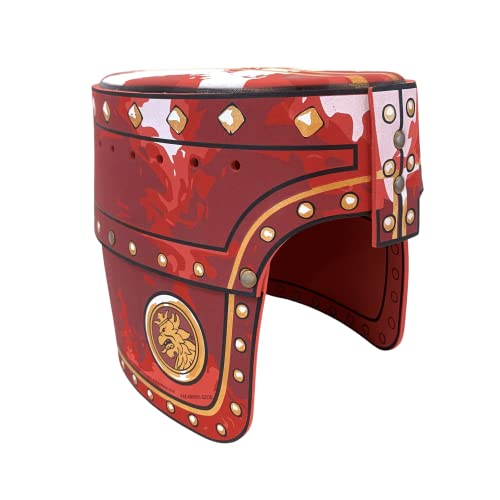 Liontouch Edler Ritter-Helm, Rot | Mittelalterliches Rollenspiel-Schaumspielzeug mit goldenem Löwenmotiv | Haltbares und sicheres Ritterzubehör für Verkleidungen und Kostüme für Jungen Kinder von Liontouch