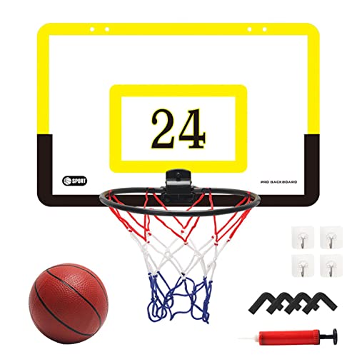 Basketballkorb für den Innenbereich – Basketballkorb über der Tür, Minii-Basketballkorb-Set | Indoor-Reifen-Wand-Basketballspielzeug mit Ball, Tür-Basketballkorb-Set für Kinder und Erwachsene, Indoor- von Liqzirtu