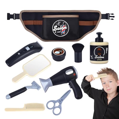 Kids Friseur -Set - Frisespielzeug, Barbershop Playset | Stellen Sie sich vor, Haarstyling -Tools mit Puppenzubehör, Spielen Sie Friseur -Set -Traging -Case -Styling -Spiele für Kinder Kleinkinder Gir von Liqzirtu