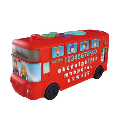 Liqzirtu Brieflernbus, Schulbusspielzeug für Baby, Alphabet -Lernbus mit Licht, Erkennungsradausrüstung Spiel Phonetik Bildungsspielzeug für & Mädchen von Liqzirtu