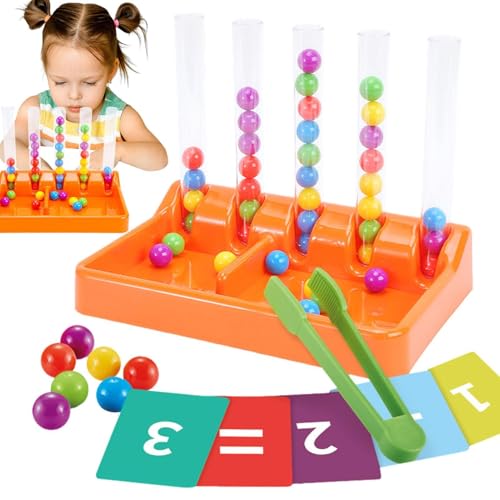 Liqzirtu Perlensorter -Spiel, Perlenpassungsspiel,Perlen -Sequenzierung Spielzeugsatz | Stacking Perlen Matching Stacker STEM Vorschule Learning Toys, Farberkennungsspiel für Mathematiklernen von Liqzirtu