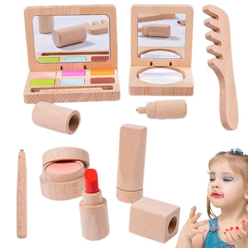 Make Up für Kleinkinder - Kosmetik Simulationsspiel Set für Nagellack, Foundation Etui, Lippenstift, Portabl Make-up Set von Liqzirtu