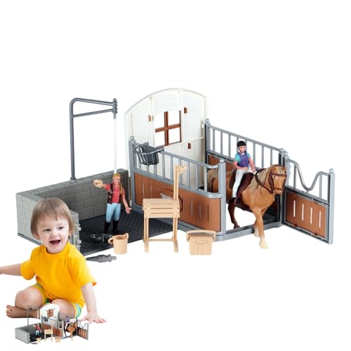 Mini-Bauernhofspiel - Stallmodell, - und Bauernhoftierfiguren mit | Lustige unds lehrreiche Aktivität für Kinder, realistische Bauernhofsimulation Mini-Bauernhofspiel - Stallmodell, - und Bauernhoftierfiguren mit | Lustige unds lehrreiche Aktivität für Kinder, realistische Bauernhofsimulation von Liqzirtu