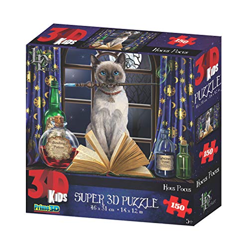 Lisa Parker LP10907 Hocus Pocus Cat Puzzle mit 3D-Effekt, Mehrfarbig von Lisa Parker