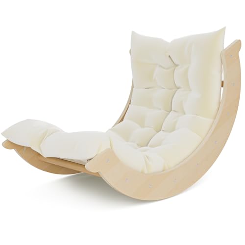 Lischwert Kletterbogen, 2 in 1 Bogenwippe, Holz Indoor Klettergerüst für Babys ab 3 Jahr, Schaukelboot mit Kissen, Spielbogen mit Kletterdreieck/Rutsche Kombinierbar, Leiter für Gleichgewichtstraining Lischwert Kletterbogen, 2 in 1 Bogenwippe, Holz Indoor Klettergerüst für Babys ab 3 Jahr, Schaukelboot mit Kissen, Spielbogen mit Kletterdreieck/Rutsche Kombinierbar, Leiter für Gleichgewichtstraining von Lischwert