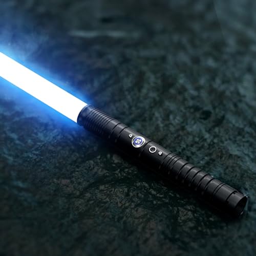 Lischwert Lichtschwert Kinder und Erwachsene,FX Laserschwert,USB Wiederaufladbares Lightsaber,Lichtschwerter mit 7 Farben & 3 Soundeffekten,Unterstützung für Echte Schwere Duelle von Lischwert