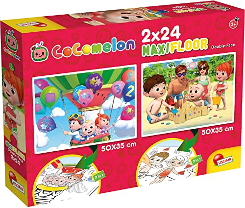 Lisciani – COCOMELON – Maxi-Puzzle – 2 x 24 Teile – 2-in-1-Puzzle – doppelseitig mit Malrücken – für Kinder ab 3 Jahren – Marker zum Ausmalen im Lieferumfang enthalten – hergestellt in Italien Lisciani – COCOMELON – Maxi-Puzzle – 2 x 24 Teile – 2-in-1-Puzzle – doppelseitig mit Malrücken – für Kinder ab 3 Jahren – Marker zum Ausmalen im Lieferumfang enthalten – hergestellt in Italien von Liscianigiochi