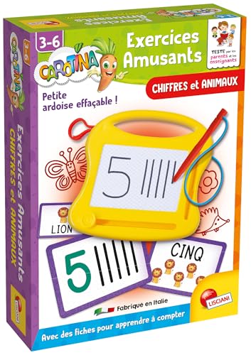 Lisciani – Carotina – Lustige Übungen – Zahlen und Tiere – Spiel zum Lernen der Zahlen für Kinder ab 3 Jahren – abwischbare Tafel – Schreiben und Zeichnen Lernen – Geschenkidee Kindergarten Lisciani – Carotina – Lustige Übungen – Zahlen und Tiere – Spiel zum Lernen der Zahlen für Kinder ab 3 Jahren – abwischbare Tafel – Schreiben und Zeichnen Lernen – Geschenkidee Kindergarten von Liscianigiochi
