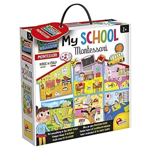 Liscianigiochi, Jouer Apprender Mon École-Jeu educatif préscolaire pour enfants a partir de 3 ans-EX85637 Italy Lisciani EX85637 Lernspiel für Kinder ab 3 Jahren, Montessori Schule, M von Liscianigiochi