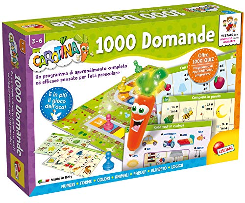 LISCIANIGIOCHI S.P.A.- CAROTINA 1000 DOMANDE 49363 Spielzeug, Mehrfarbig von Liscianigiochi