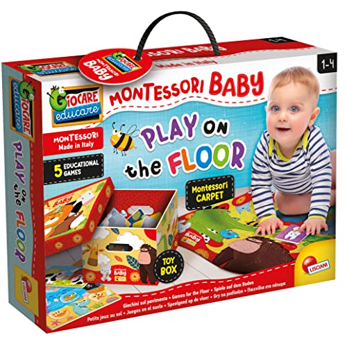 LISCIANI 92796 Wald, Formen Giochini Sul Pavimento, Montessori Baby-5 BILDUNGSSPIELE-Box + Teppich von LISCIANI