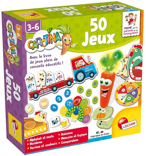 Liscianigiochi animaux Lisciani – Carotina – Set Spielen FR66186, 50 Jeux von Liscianigiochi