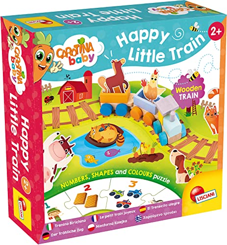 Liscianigiochi EX84005 Lernspiel Baby Holzzug, Mehrfarbig von Liscianigiochi