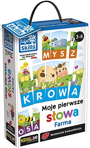 Lisciani Life Skills Meine ersten Worte Bauernhof, Worte Lernen, Puzzle, Kinderspiel, 3+ von Liscianigiochi