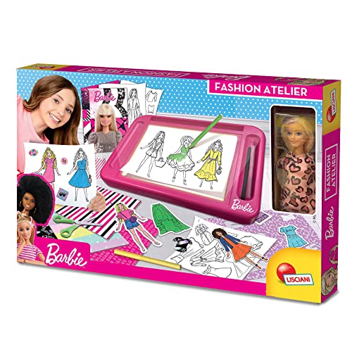 Lisciani - BARBIE - Modezeichnungen Atelier, mit enthaltener Puppe - Kreativspiel für Kinder ab 4 Jahren - Lernen Sie mit BARBIE zu zeichnen - Hergestellt in Italien von Liscianigiochi