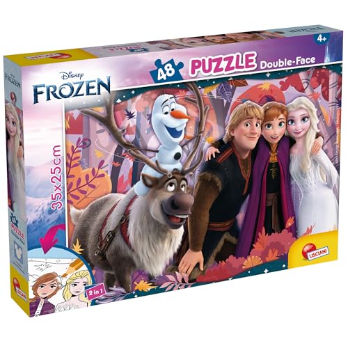 Lisciani - Puzzle Disney - SCHNEEKÖNIGIN MaxiPlus - 48 Teile Doppelseitiges Puzzle für Kinder ab 4 Jahren - Rückseite zum Ausmalen - 25x35 cm - Kreative Aktivität - Frozen Geburtstagsgeschenkidee Lisciani - Puzzle Disney - SCHNEEKÖNIGIN MaxiPlus - 48 Teile Doppelseitiges Puzzle für Kinder ab 4 Jahren - Rückseite zum Ausmalen - 25x35 cm - Kreative Aktivität - Frozen Geburtstagsgeschenkidee von Liscianigiochi