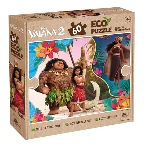 Lisciani - Puzzle Disney VAIANA 2-60 Teile Doppelseitiges Puzzle für Kinder ab 4 Jahren - Rückseite Zum Ausmalen - Format 50x70 cm - Manuelle Aktivität Vaiana - Geburtstagsgeschenkidee Lisciani - Puzzle Disney VAIANA 2-60 Teile Doppelseitiges Puzzle für Kinder ab 4 Jahren - Rückseite Zum Ausmalen - Format 50x70 cm - Manuelle Aktivität Vaiana - Geburtstagsgeschenkidee von Liscianigiochi