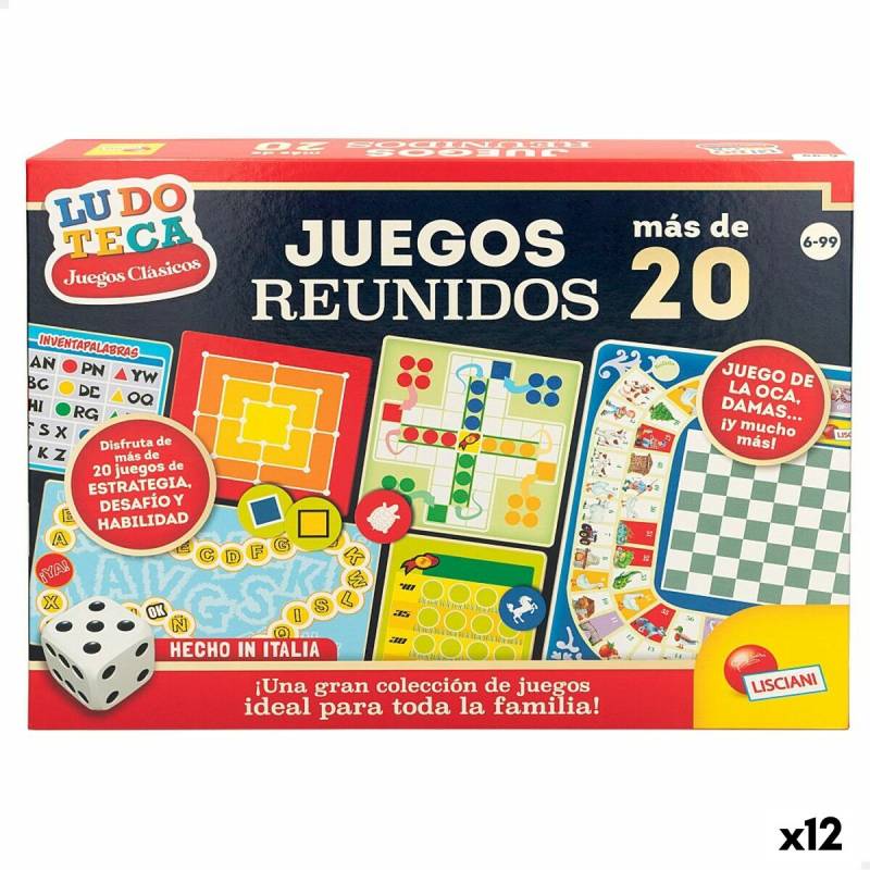 Tischspiel Lisciani Juegos reunidos ES 40 x 0,1 x 33 cm (12 Stück) von Lisciani