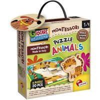 Montessori Wood Puzzle Animals von LiscianiGiochi