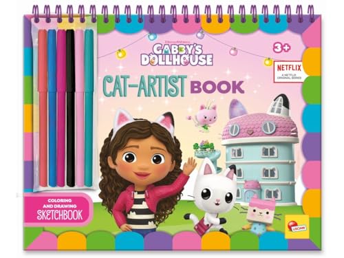 Gabby's dollhouse sketchbook gab-tastic book coloring and drawing in display 8 von Liscianigiochi