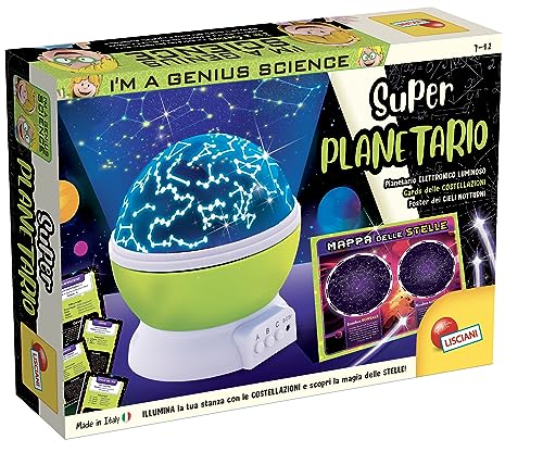 Liscianigiochi I'm A Genius SUPER PLANETARIO - Planetarium - Sternenkarte & Sternbilder - Unisex - Kinder 8-12 Jahre - Beobachtungsgabe, Phantasie Entwicklung von Liscianigiochi