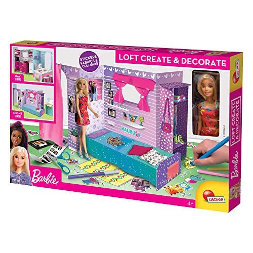 Lisciani – BARBIE – BARBIE My Night & Day Loft – Puppenhaus-Set – Spielzeug für Kinder – Dekorationsspiel – BARBIE-Welt – Fördert die Fantasie der Kinder – Entwicklung von Kreativität und Motorik von Liscianigiochi