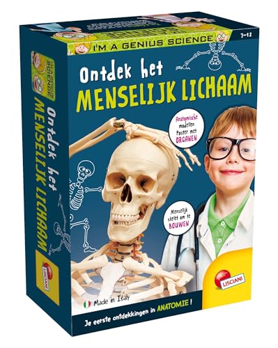 LISCIANI - Ich Bin EIN Genie - Wissenschaft Pocket - Entdecken Sie den menschlichen Körper - Komplettset mit Skelett und anatomischen Modellen - Für Kinder von 7-12 Jahren - Hergestellt in Italien von Liscianigiochi