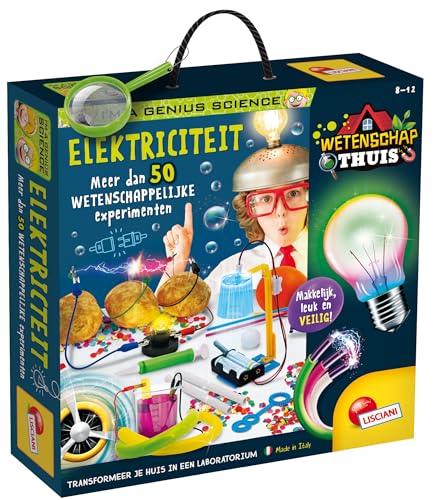 LISCIANI - Ich Bin EIN Genie-ELEKTRIZITÄT - Mehr als 50 wissenschaftliche Experimente über Elektrizität - Inklusive Material - Lernspiel für Kinder ab 8+ - Hergestellt in Italien von Liscianigiochi