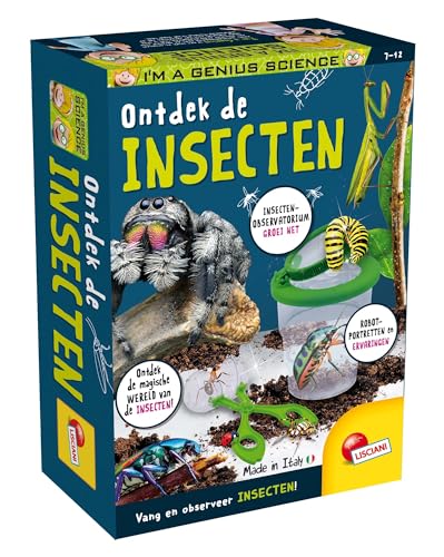 LISCIANI - Ich Bin EIN Genie - Wissenschaft Pocket - Entdecken Sie Insekten - Komplettset mit Lupe und Insektenzangen - Für Kinder von 7-12 Jahren - Hergestellt in Italien von Liscianigiochi