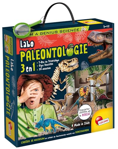 LISCIANI - Ich Bin ein Genie in der Wissenschaft - Paläontologie Labor - Wissenschaftliches und pädagogisches Paket - Dinosaurier - Skelette zum Wiederaufbau - Für Kinder von 7 bis 12 Jahren von Liscianigiochi