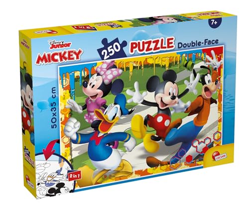 Liscianigiochi 48113 Disney Mouse on The Beach Mickey & Friends Puzzle Double face 250, Mehrfarbig von Liscianigiochi