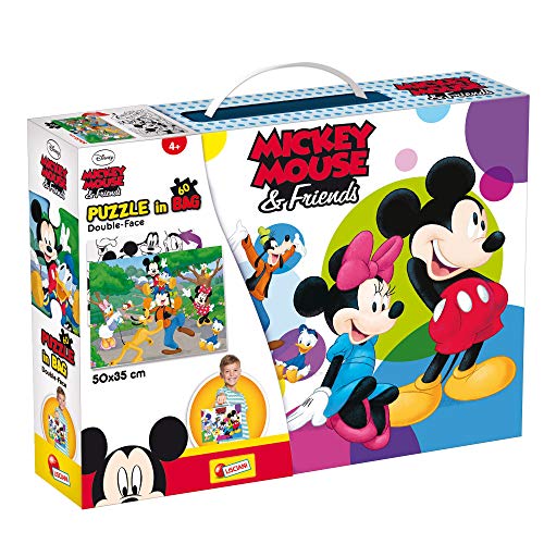 Lisciani 73894 Mickey & Friends Mouse Puzzle + Tragetasche 60 Stuck Maus, Mehrfarbig von Liscianigiochi