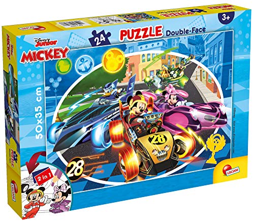 Lisciani - Disney Puzzle Mickey Mouse - Puzzle 24 Teile - Doppelseitig - Rückseite zum Ausmalen - Lehrreiches Spiel - Ab 3 Jahren von Liscianigiochi