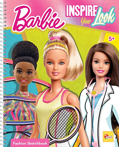 Lisciani - BARBIE - Skizzenbuch Inspiriert Deinen Look - BARBIE Modelle zum Anziehen - Kreatives Spiel - Supermodische Kleidung - Farbe Marker - Für Mädchen ab 5 Jahren von Liscianigiochi