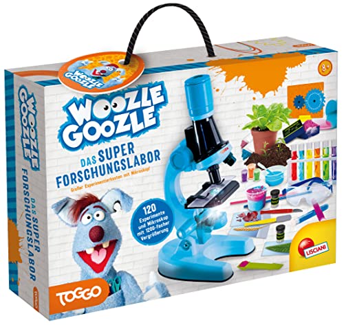 LISCIANI - WOOZLE GOOZLE - Das Super Forschungslabor (Experimentierkasten) 2 in 1: Großer Experimentierkasten + hochwertiges Mikroskop! Experimentierset für Einsteiger und Kinder ab 8 Jahre von Liscianigiochi