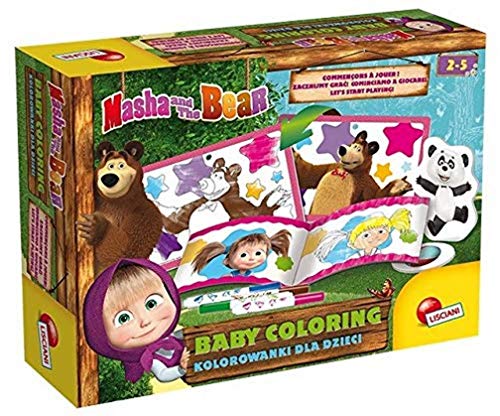 Lisciani- Freizeitbeschäftigungen, Masha und Michka Baby Coloring - Spielkombinationen, 78073, Mehrfarbig von Lisciani