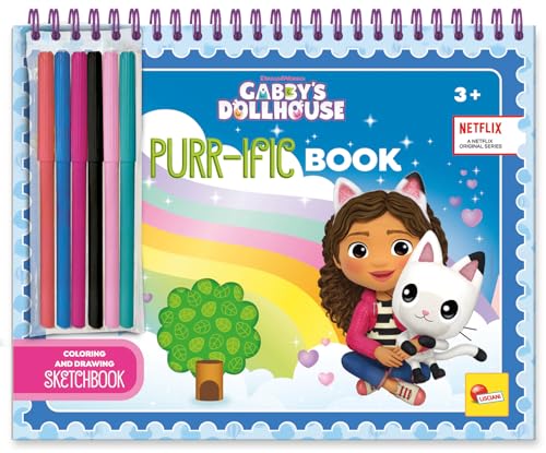 Gabby's dollhouse sketchbook purr-ific book coloring and drawing in display 8 von Liscianigiochi