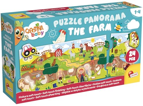 Lisciani - Carotina Baby Puzzle Panorama: Die Farm - Bildungspuzzle für Kinder - Von 1 bis 4 Jahren - Farbenfrohes, robustes Puzzle - Fördert Feinmotorik und Vorstellungskraft - Hergestellt in Italien von Liscianigiochi