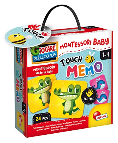 Liscianigiochi 92703 Touch Memo, Montessori Baby-TAKTILES TIERGEDÄCHTNIS 24P, One Size von Liscianigiochi