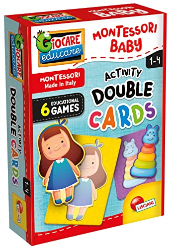 Liscianigiochi 100620 Montessori Baby Activity Double Cards, Doppelkarten von Liscianigiochi