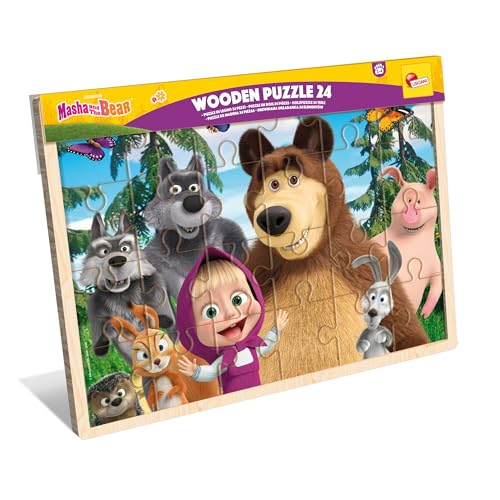 Lisciani - Holzpuzzle MASHA UND MICHKA - Für Kinder ab 1 Jahr - 24 Teile aus Holz - Leicht zusammensetzbares Puzzle - Sehr große Teile - Kinderspielzeug Entwickelt Feinmotorik - 1-4 Jahre alt Lisciani - Holzpuzzle MASHA UND MICHKA - Für Kinder ab 1 Jahr - 24 Teile aus Holz - Leicht zusammensetzbares Puzzle - Sehr große Teile - Kinderspielzeug Entwickelt Feinmotorik - 1-4 Jahre alt von Liscianigiochi