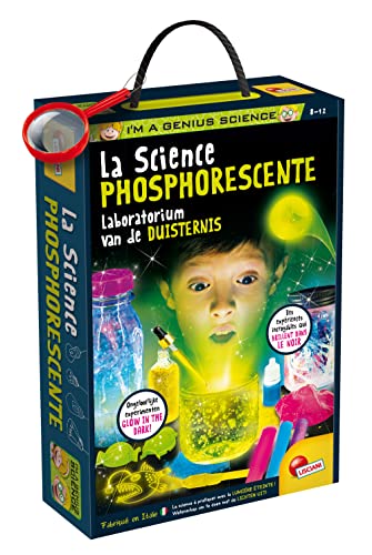 Lisciani – I'm A Genius – Die phosphoreszierende Wissenschaft – Das Labor der Dunkelheit – Lernspiel – Experimente, die im Dunkeln leuchten – für Kinder ab 8 Jahren von Liscianigiochi