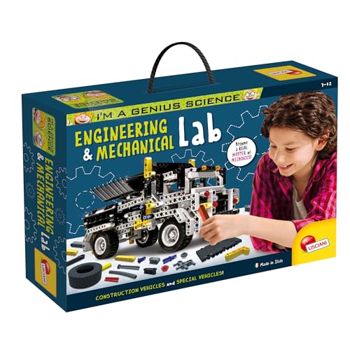 Lisciani - I’m a Genius Science - Superlabor für Technik und Mechanik - Wissenschafts- und Bildungskit - Baumaschinen - Für Kinder von 7 bis 12 Jahren Lisciani - I’m a Genius Science - Superlabor für Technik und Mechanik - Wissenschafts- und Bildungskit - Baumaschinen - Für Kinder von 7 bis 12 Jahren von Liscianigiochi