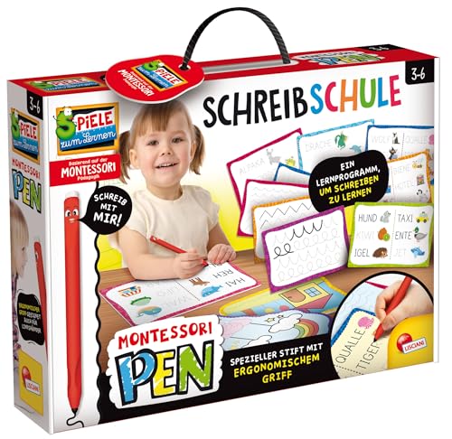 Lisciani - MONTESSORI Pen Schreibschule – für Kinder von 3 bis 6 Jahren – motorisches Lernen – Montessori-inspiriertes Schreiblern-Set – Hergestellt in Italien – Fördert die kreative Entwicklung Lisciani - MONTESSORI Pen Schreibschule – für Kinder von 3 bis 6 Jahren – motorisches Lernen – Montessori-inspiriertes Schreiblern-Set – Hergestellt in Italien – Fördert die kreative Entwicklung von Liscianigiochi