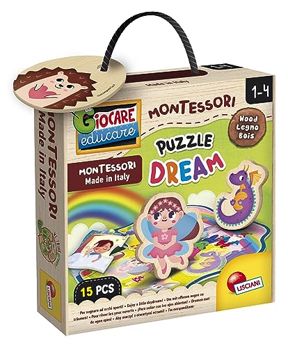 Lisciani - MONTESSORI WOOD Puzzle Dream - 15 Teile - Für Kinder ab 1 Jahr - 1 Märchenhaftes Puzzle mit 6 Holzfiguren - Fördert Logik, Motorik und Gedächtnis Lisciani - MONTESSORI WOOD Puzzle Dream - 15 Teile - Für Kinder ab 1 Jahr - 1 Märchenhaftes Puzzle mit 6 Holzfiguren - Fördert Logik, Motorik und Gedächtnis von Liscianigiochi
